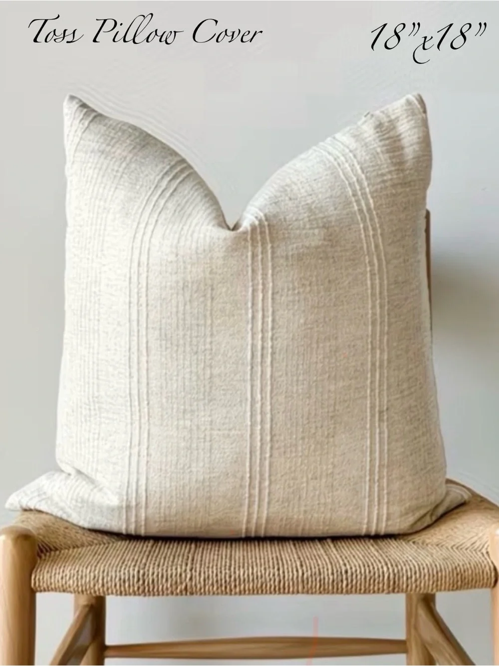 Tan Square 18”x18” Toss Pillow Cover ~NEW~ Qty1 - Discount if purchasing 2+